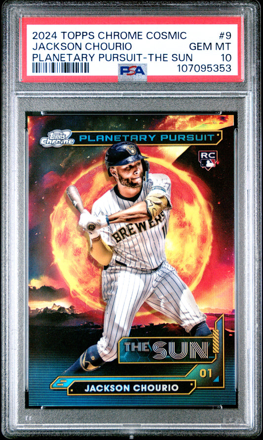 Jackson Chourio 2024 Topps Chrome Cosmic Planetary Pursuit The Sun PSA 10 Gem Mint