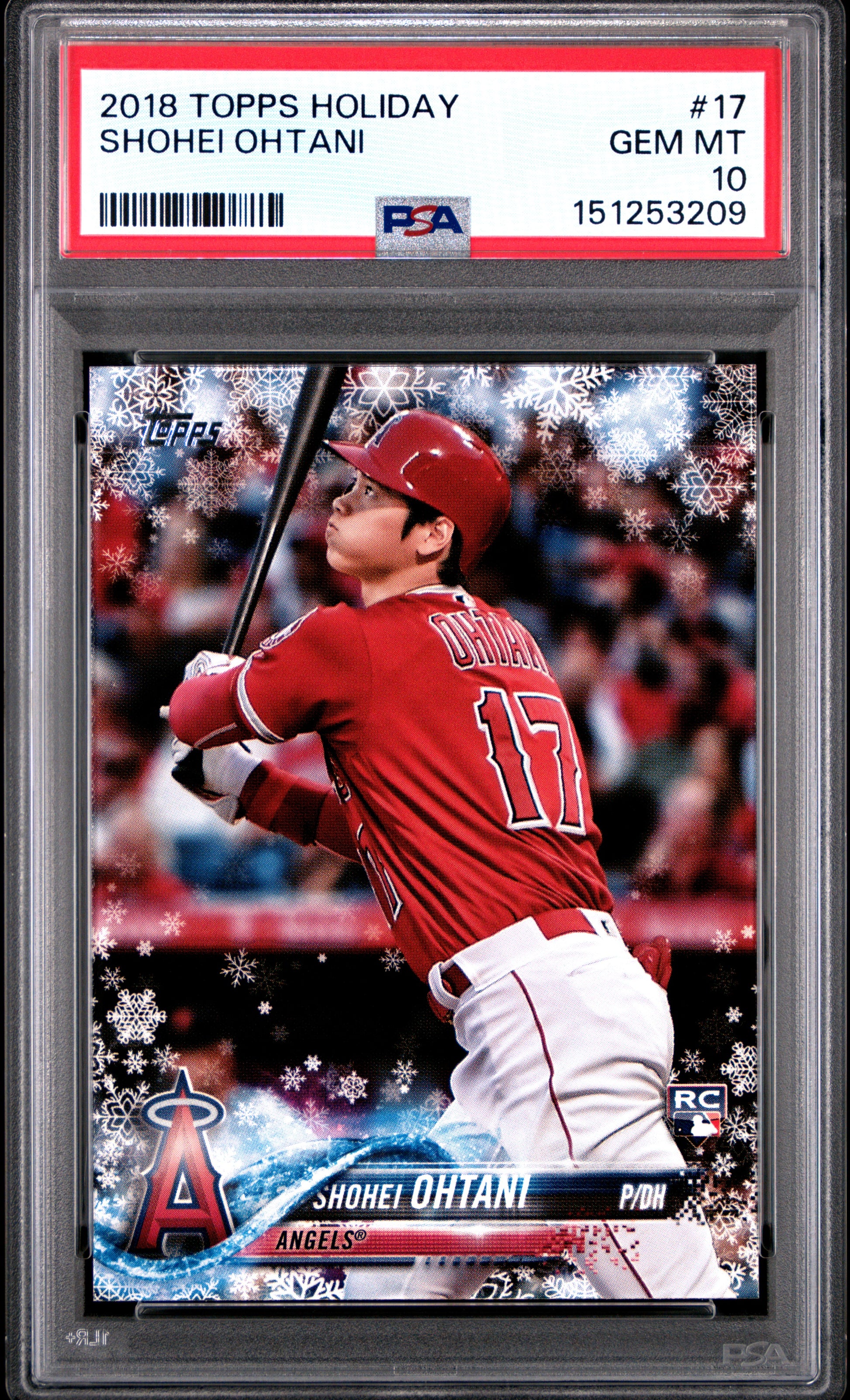 Shohei Ohtani 2018 Topps Holiday Rookie #17 PSA 10 Gem Mint 3209