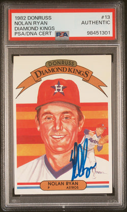 Nolan Ryan 1982 Donruss #13 Autograph PSA Auth