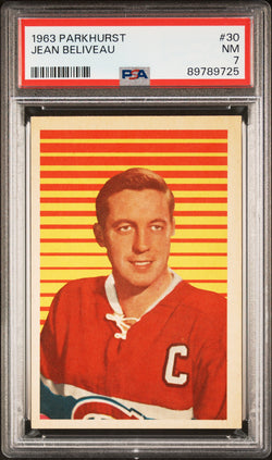 Jean Beliveau 1963 Parkhurst #30 PSA 7 Near Mint