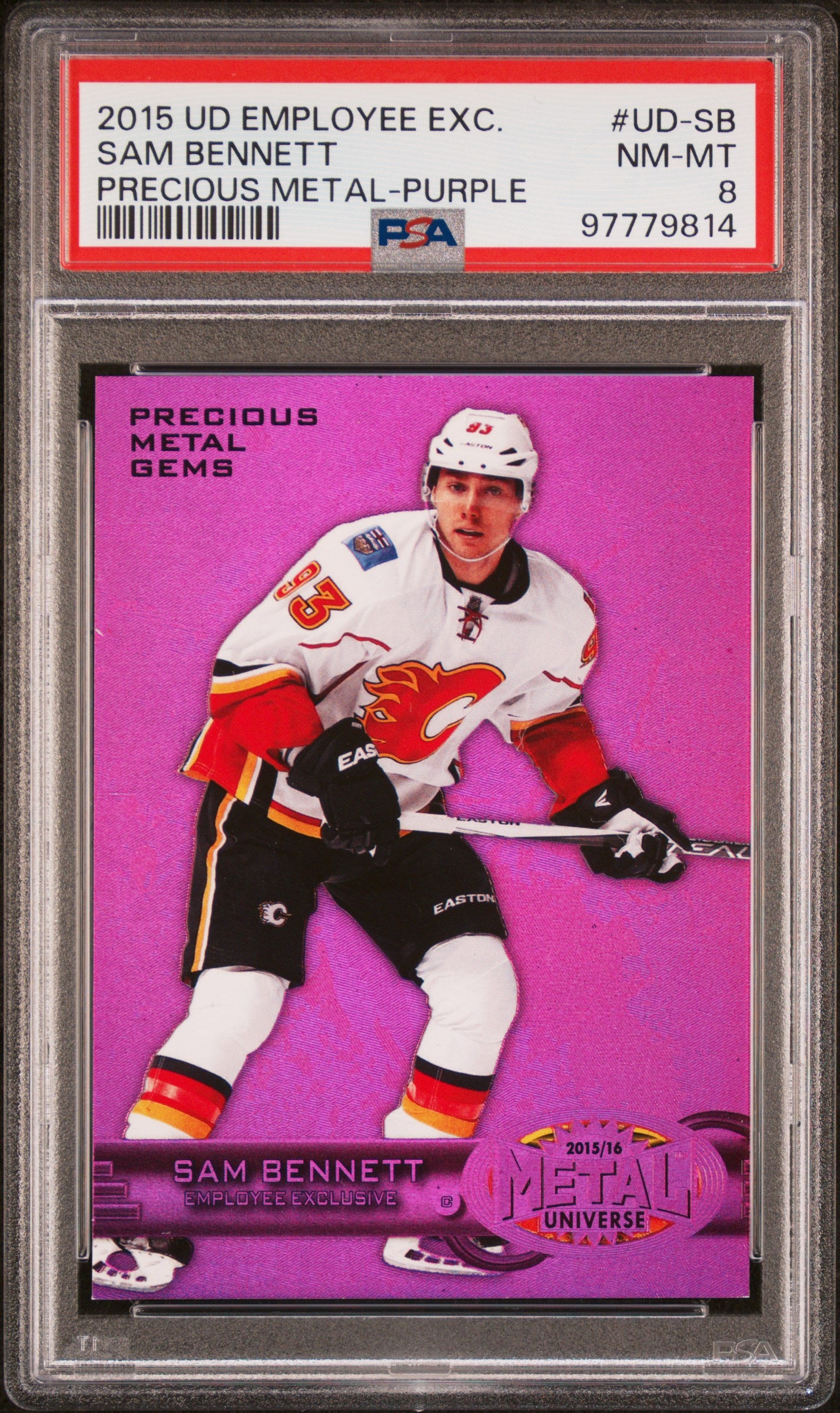 Sam Bennett 2015 Upper Deck Employee Precious Metal Gems Purple #106/175 PSA 8 Nm-Mint