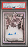Sam Shaw 2024 Bowman Chrome Pearl Refractor Auto #7/10 PSA 10 Auto 10