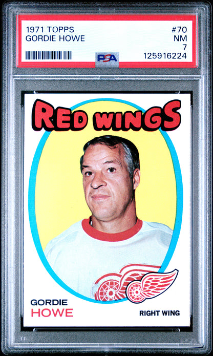 Gordie Howe 1971 Topps #70 PSA 7 Near Mint 6224