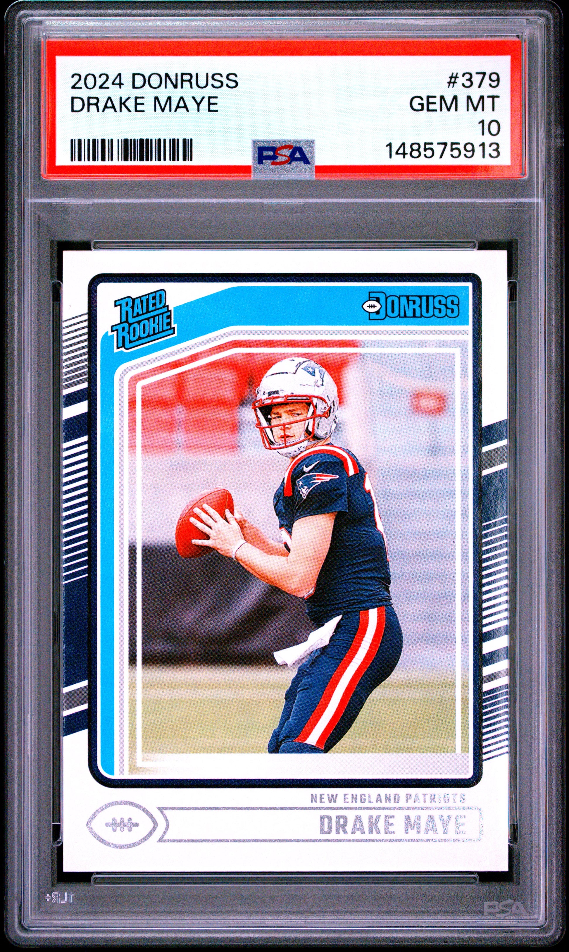 Drake Maye 2024 Donruss Rookie #379 PSA 10 Gem Mint 5913