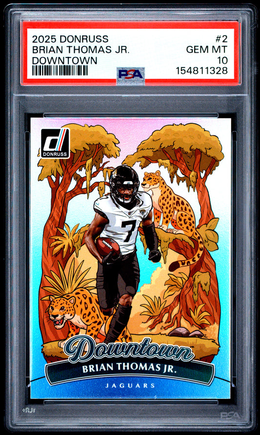 Brian Thomas Jr. 2025 Donruss Downtown PSA 10 Gem Mint 1328