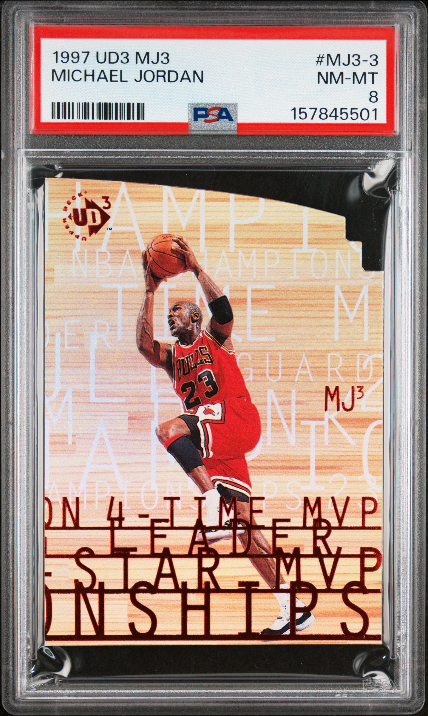 Michael Jordan 1997 Upper Deck UD3 #MJ3-3 PSA 8 Nm-Mint 5501