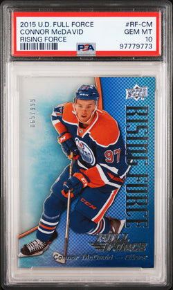 Connor McDavid 2015 Upper Deck Full Force Rookie #865/999 PSA 10 Gem Mint