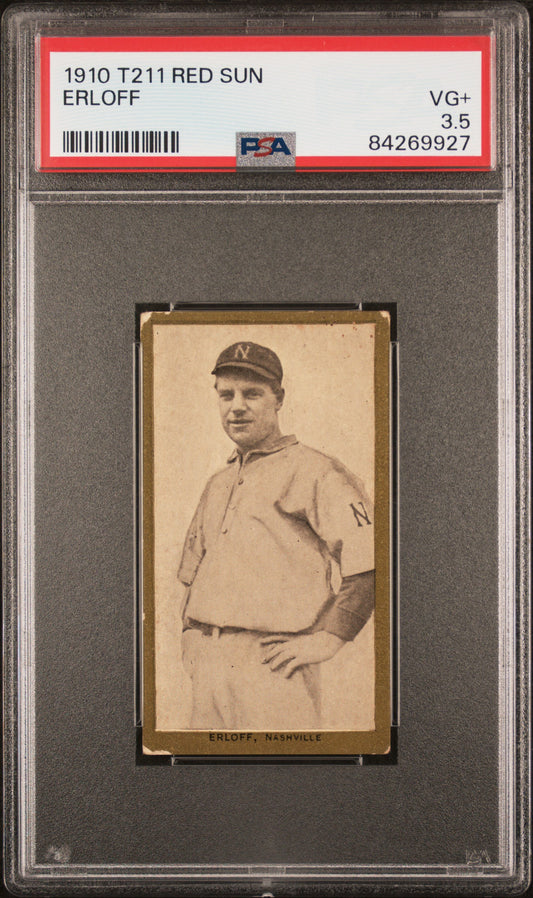 Erloff 1910 T211 Red Sun PSA 3,5 Very Good+