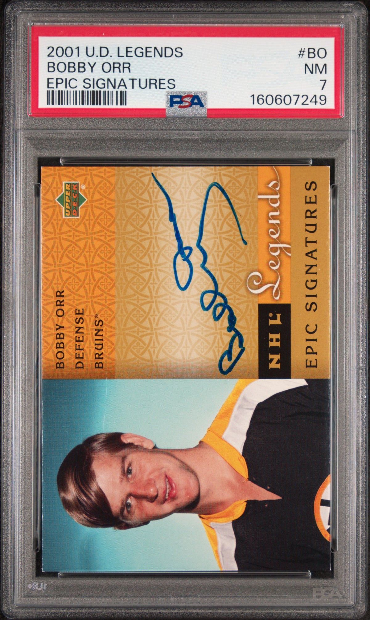 Bobby Orr 2001 Upper Deck Legends Epic Signatures PSA 7 Near Mint