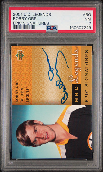 Bobby Orr 2001 Upper Deck Legends Epic Signatures PSA 7 Near Mint