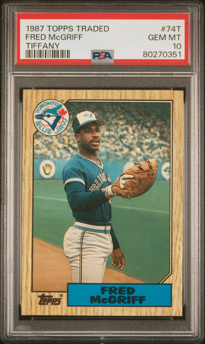 Fred McGriff 1987 TOpps Trade Tiffany Rookie #74T PSA 10 Gem Mint