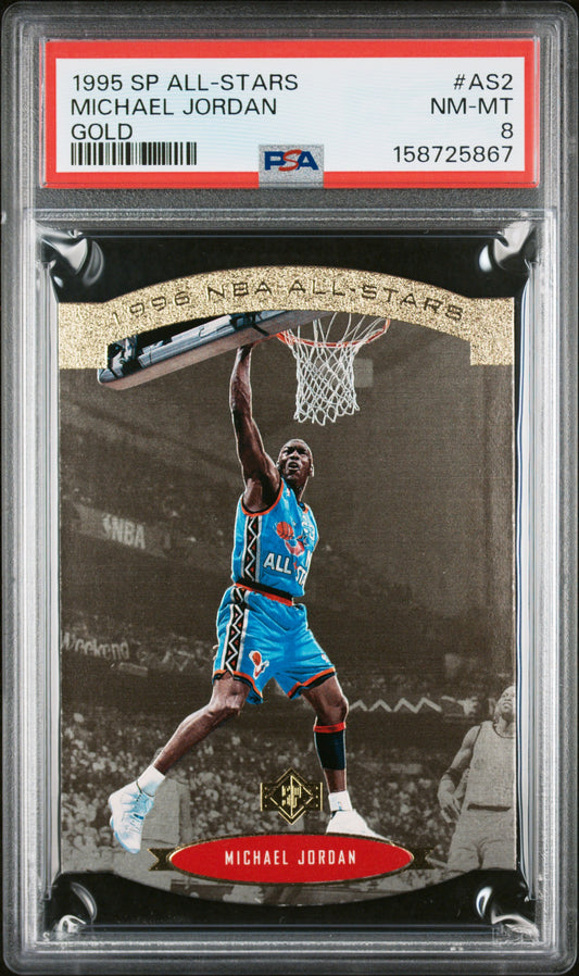 Michael Jordan 1996 Upper Deck SP All-Stars Gold PSA 8 Nm-Mint