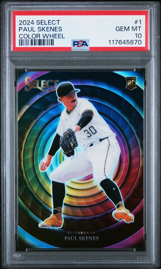 Paul Skenes 2024 Panini Select Color Wheel PSA 10 Gem Mint