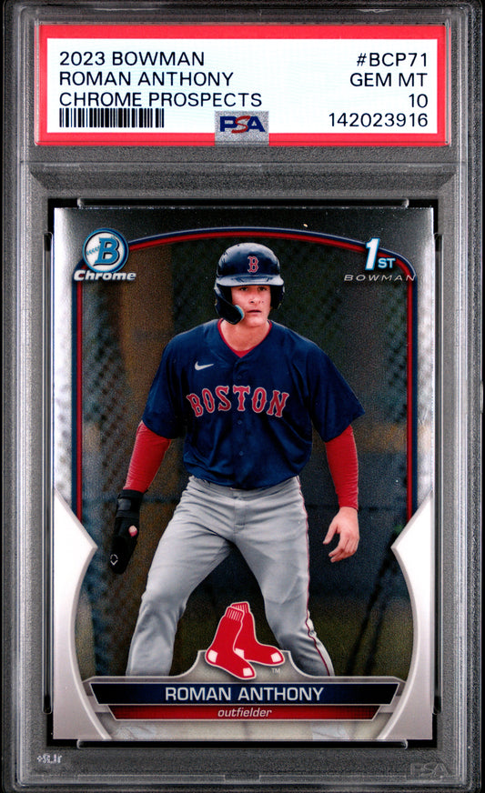 Roman Anthony 2023 Bowman Chrome #BCP71 PSA 10 Gem Mint 3916