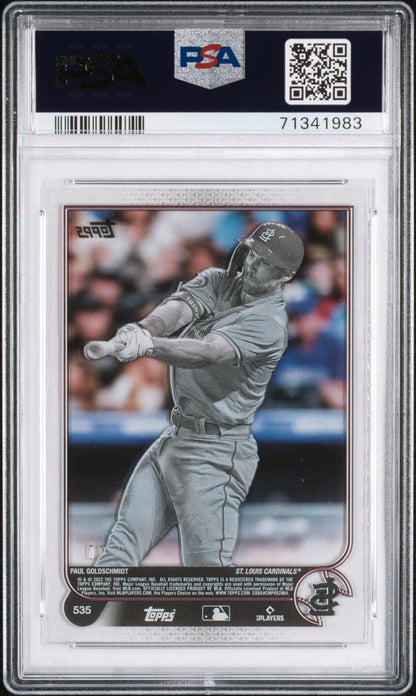 Paul Goldschmidt 2022 Topps Clear #535 PSA 9 Mint