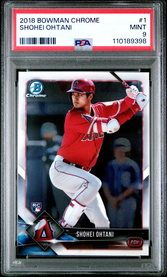 Shohei Ohtani 2018 Bowman Chrome #1 RC PSA 9 Mint 9398