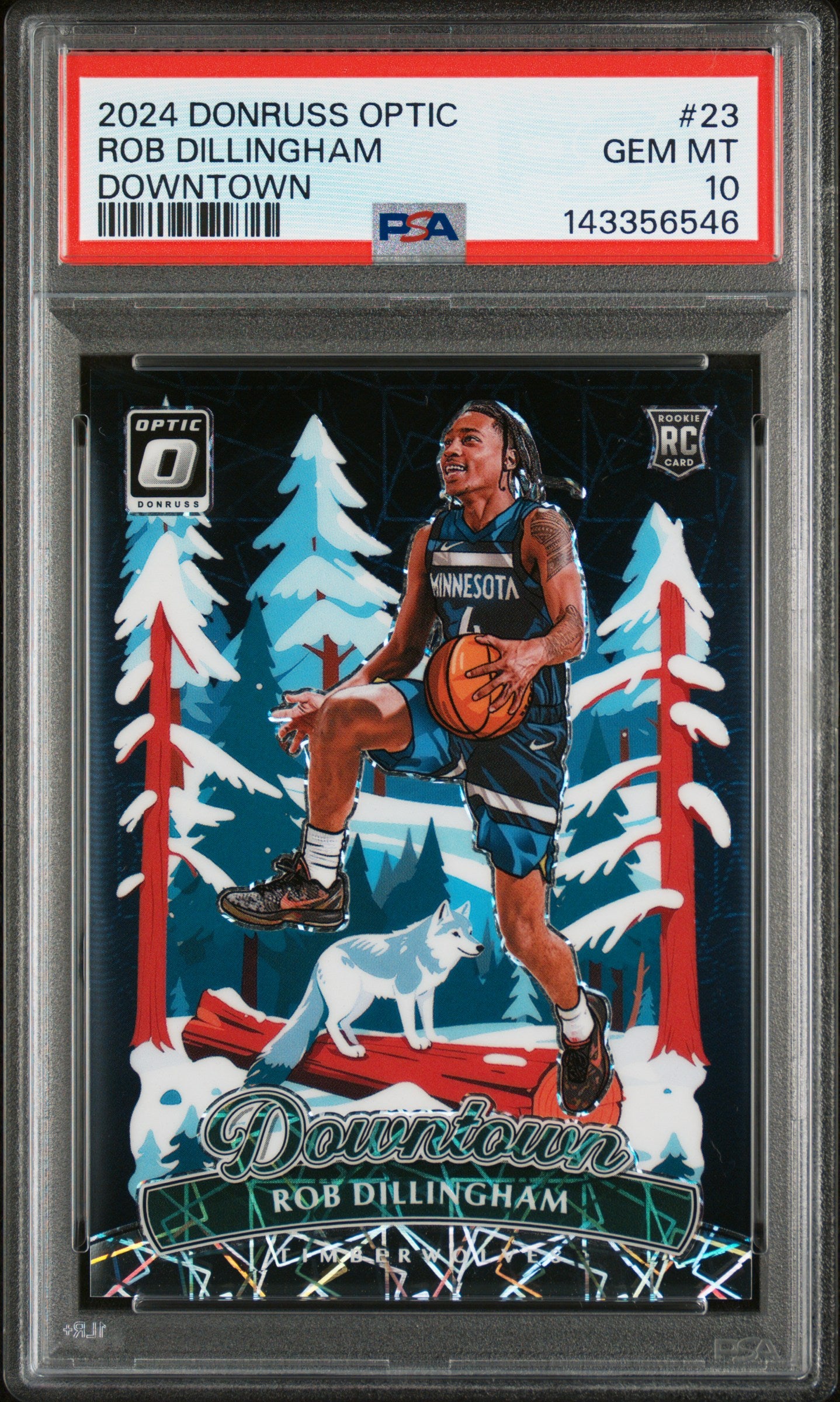 Rob Dillingham 2024 Donruss Optic Rookie Downtown PSA 10 Gem Mint