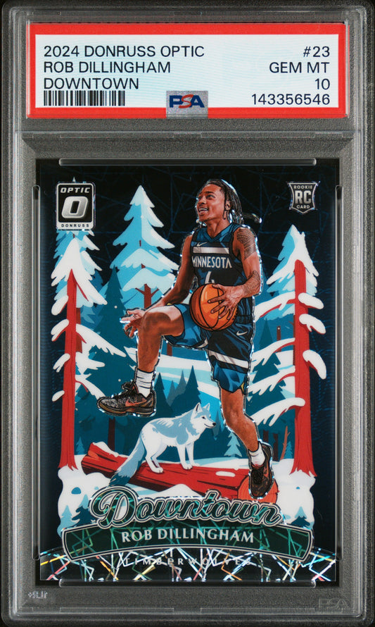 Rob Dillingham 2024 Donruss Optic Rookie Downtown PSA 10 Gem Mint