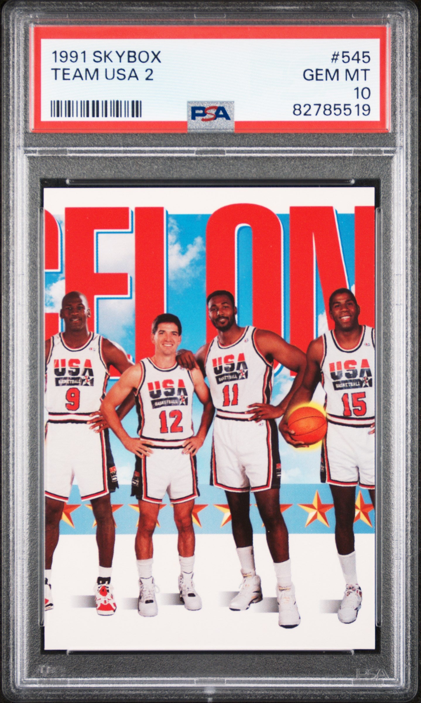 Michael Jordan 1991 Skybox Team USA 2 #545 PSA 10 Gem Mint 5519