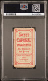 Rube Manning 1909-11 T206 Sweet Caporal 150/30 Batting PSA 1 Poor