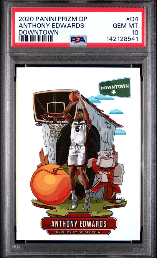 Anthony Edwards 2020 Prizm Draft Downtown #D4 PSA 10 Gem Mint 8541