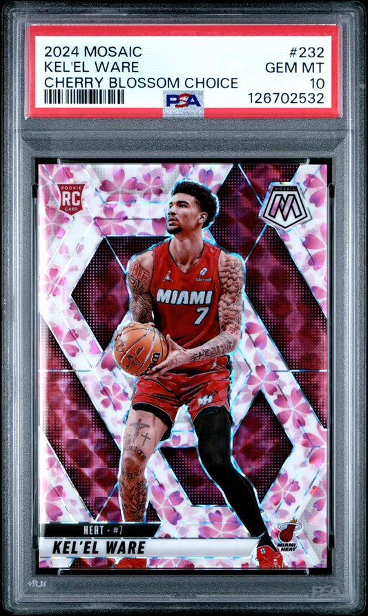 Kel'el Ware 2024 Panini Mosaic Cherry Blossom Choice #7/20 PSA 10 Gem Mint