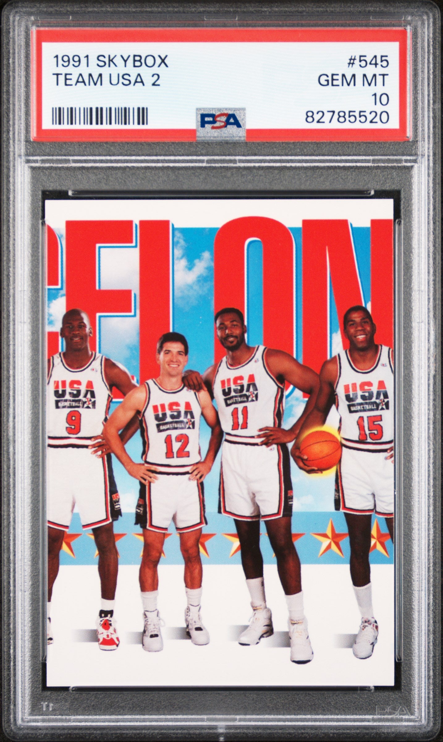 Michael Jordan 1991 Skybox Team USA 2 #545 PSA 10 Gem Mint 5520