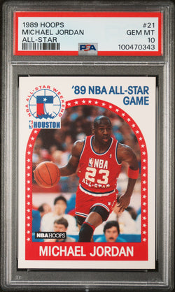 Michael Jordan 1989 Hoops All-Star #21 PSA 10 Gem Mint 0343
