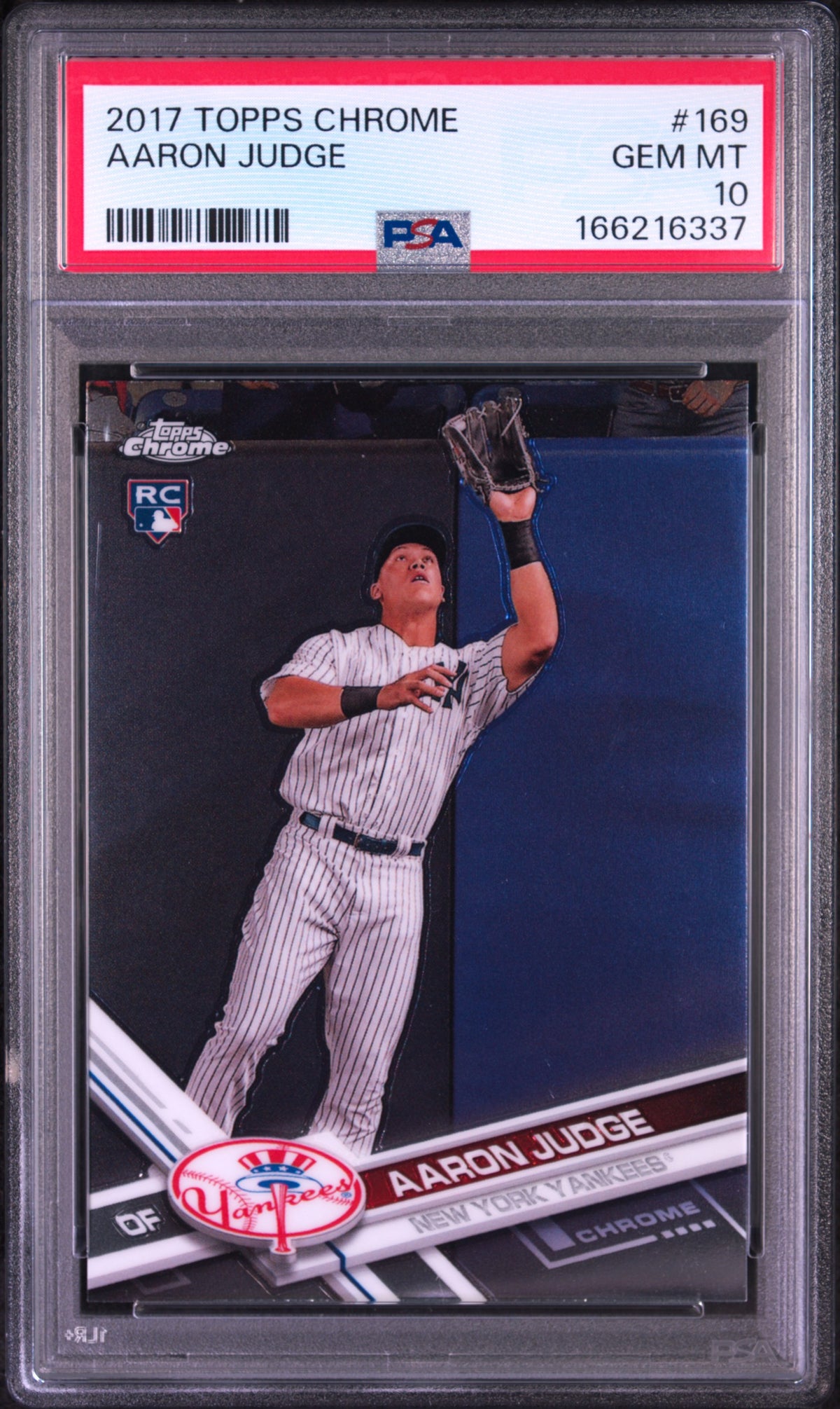 Aaron Judge 2017 Topps Chrome Rookie #169 PSA 10 Gem Mint 6337