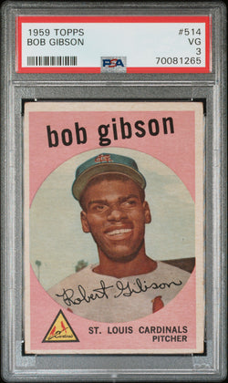 Bob Gibson 1959 Topps #514 PSA 3 Very Good