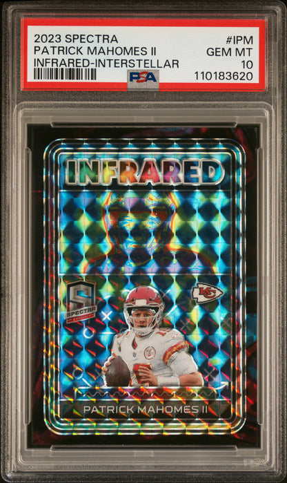 Patrick Mahomes 2023 Panini Spectra Infrared Interstellar #21/50 PSA 10 Gem Mint