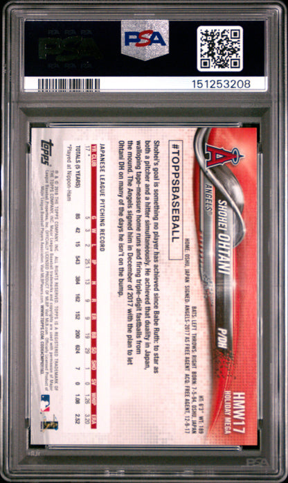 Shohei Ohtani 2018 Topps Holiday Rookie #17 PSA 10 Gem Mint 3208