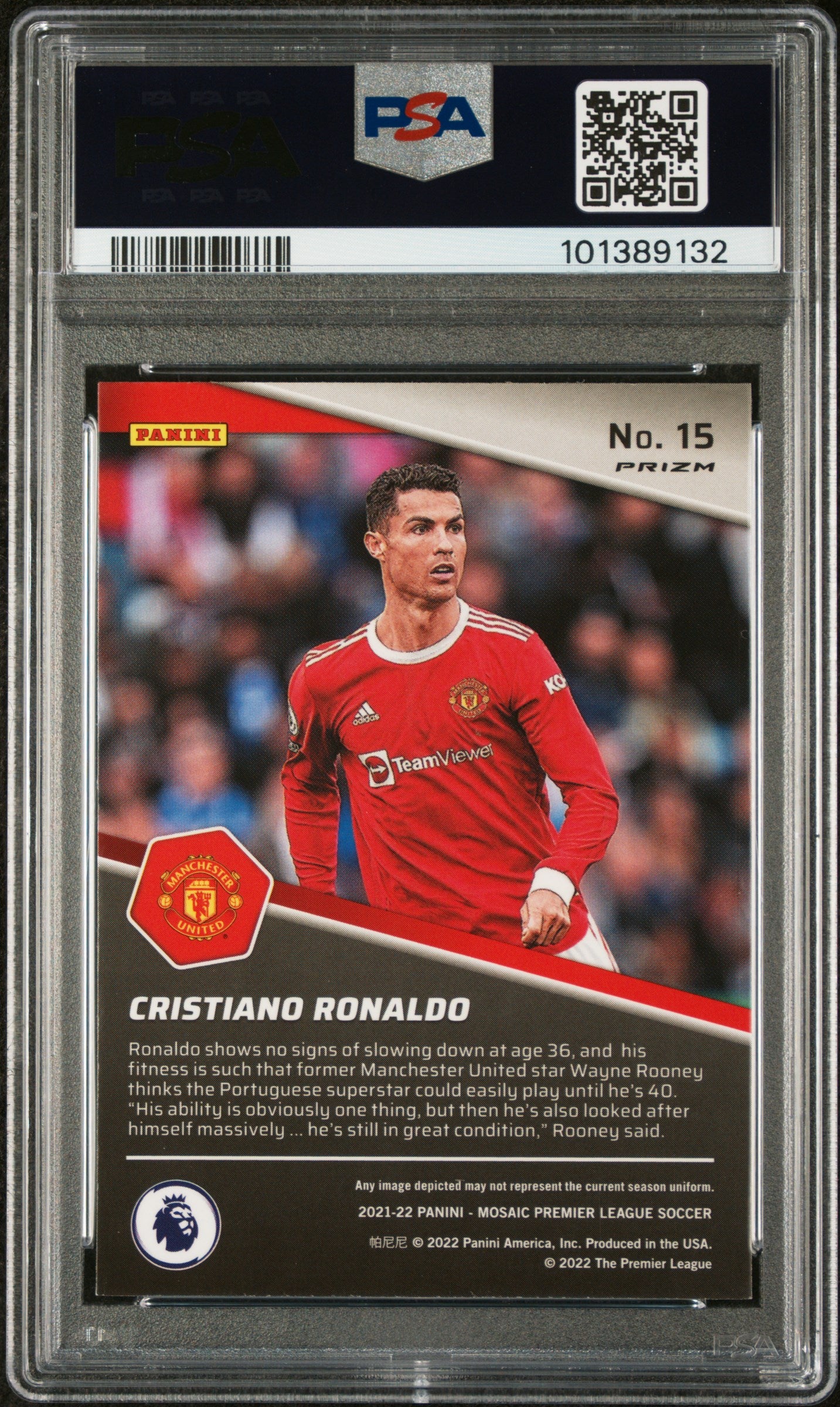 Cristiano Ronaldo 2021 Mosaic Breakaway Mosaic PSA 10 Gem Mint