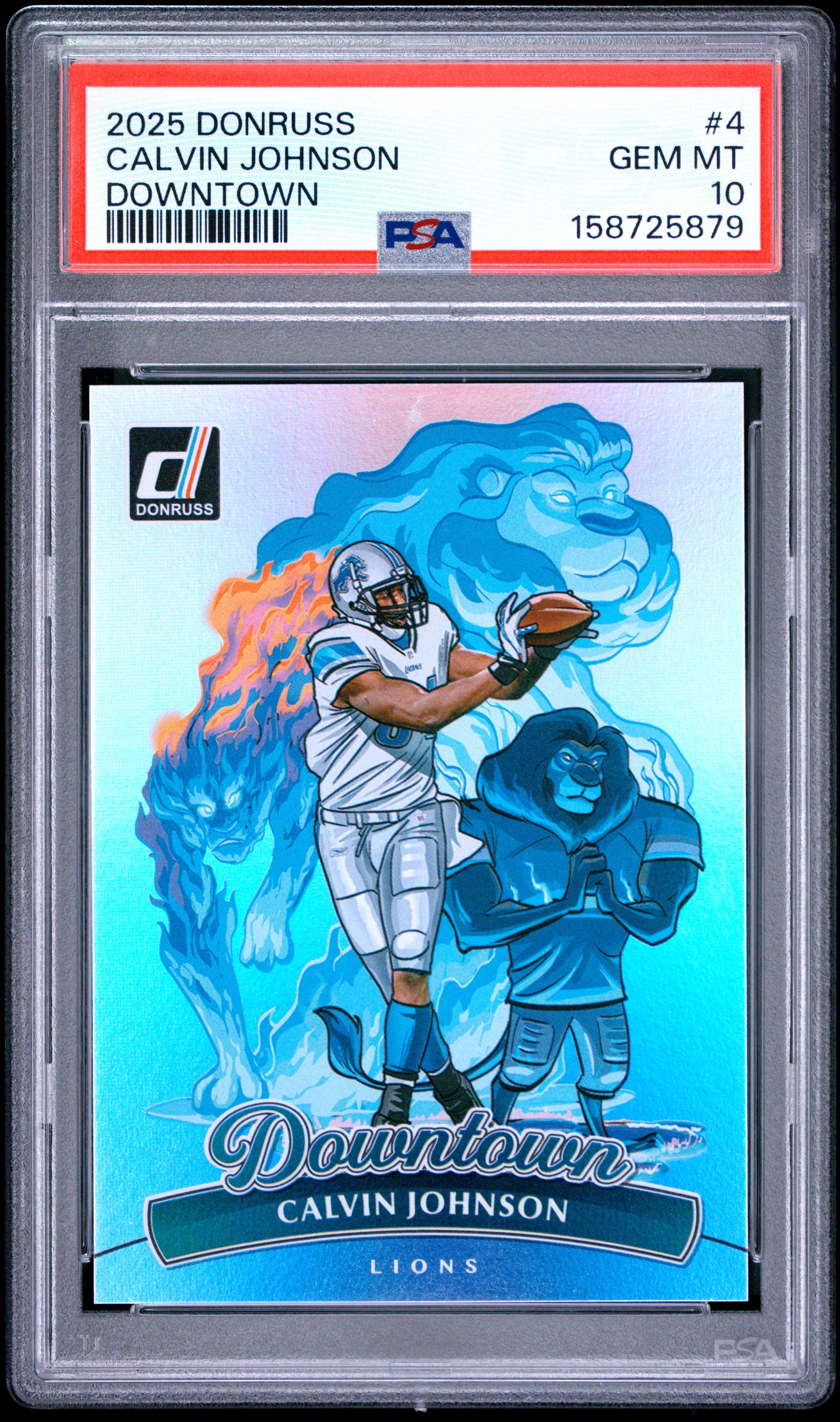 Calvin Johnson 2025 Donruss Downtown PSA 10 Gem Mint