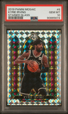 Kyrie Irving 2019 Panini Mosaic Stained Glass PSA 10