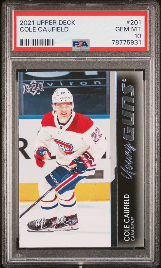 Cole Caufield 2021 Upper Deck Rookie #201 PSA 10 Gem Mint 5931