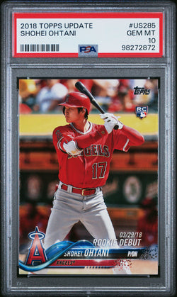 Shohei Ohtani 2018 Topps Update Rookie #US285 PSA 10 Gem Mint 2872