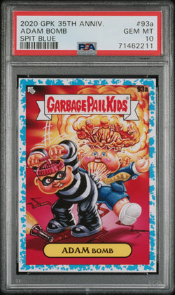 Adam Bomb 2020 Topps Garbage Pail Kids Spit Blue #55/99 PSA 10 Gem Mint