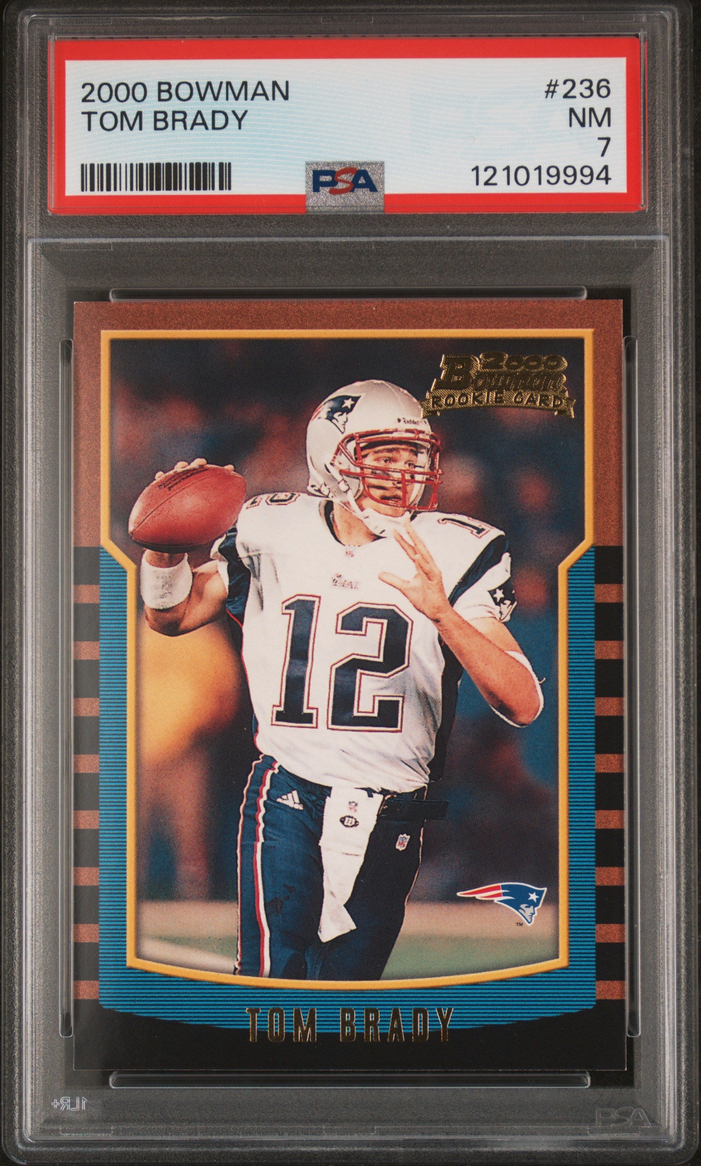 Tom Brady 2000 Bowman Rookie #236 PSA 7 Near Mint 9994