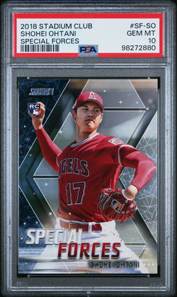 Shohei Ohtani 2018 Topps Stadium Club Special Forces PSA 10 Gem Mint 2880