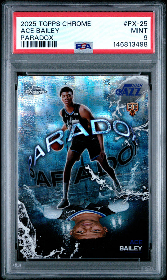 Ace Bailey 2025 Topps Chrome Paradox #PX-25 PSA 9 Mint