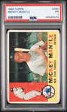 Mickey Mantle 1960 Topps #350 PSA 1 Poor