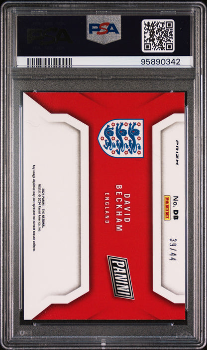 David Beckham 2024 Panini National VIP Gold Color Blast #39/44 PSA 9 Mint