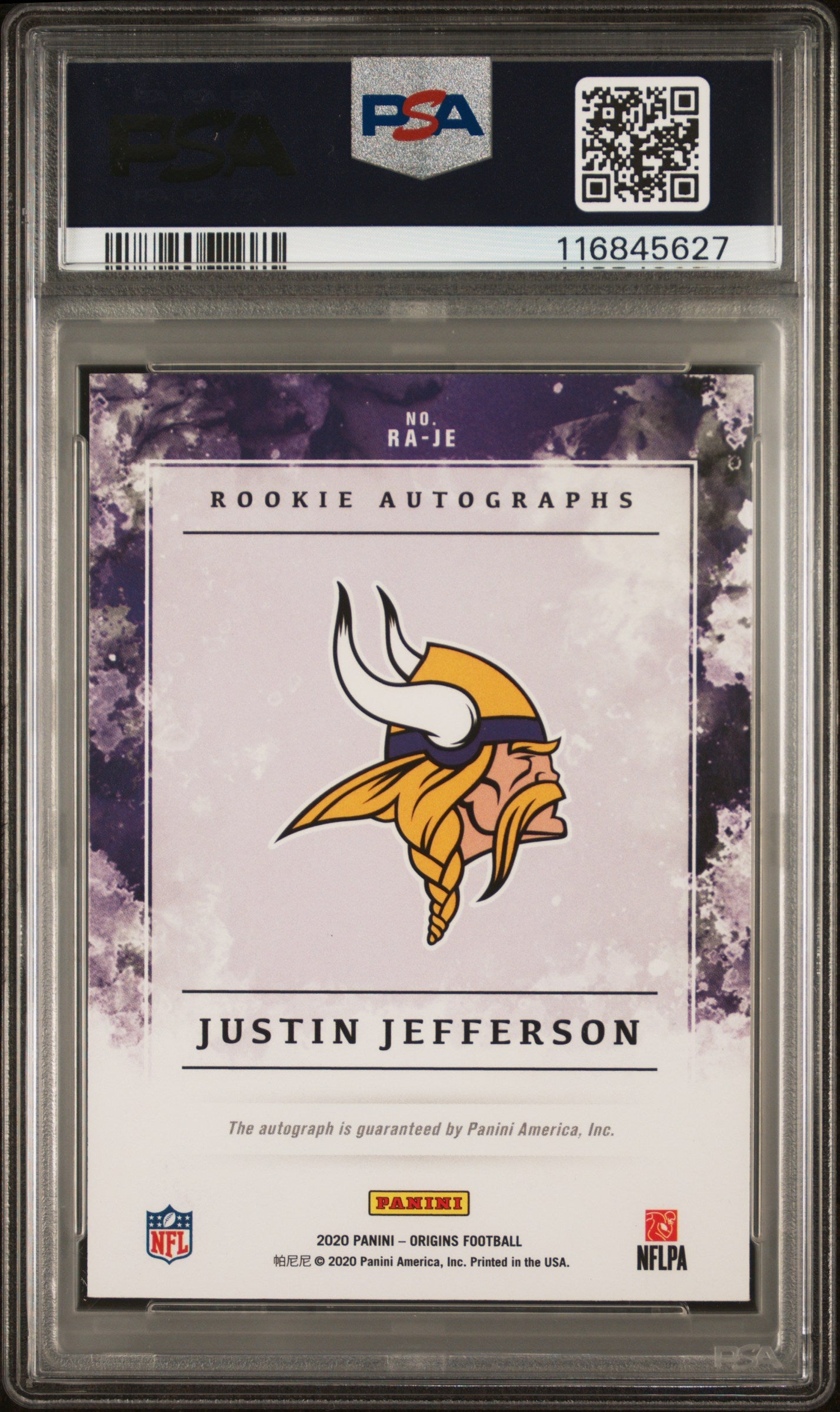 Justin Jefferson 2020 Panini Origins Rookie Autograph PSA 10 Gem Mint