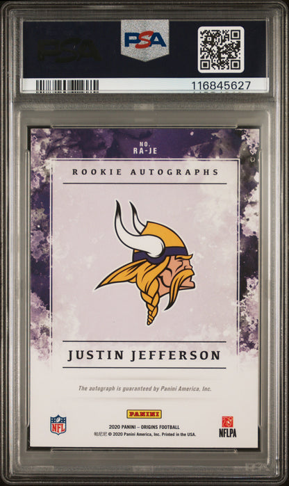 Justin Jefferson 2020 Panini Origins Rookie Autograph PSA 10 Gem Mint