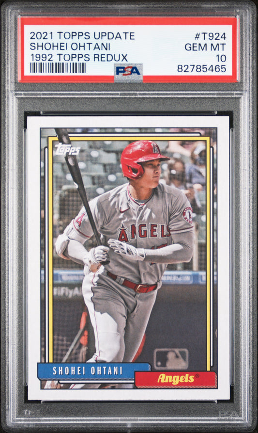 Shohei Ohtani 2021 Topps Update 1992 Topps Redux PSA 10 Gem Mint