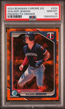 Walker Jenkins 2023 Bowman Chrome Sapphire Orange #2/25 PSA 10 Gem Mint