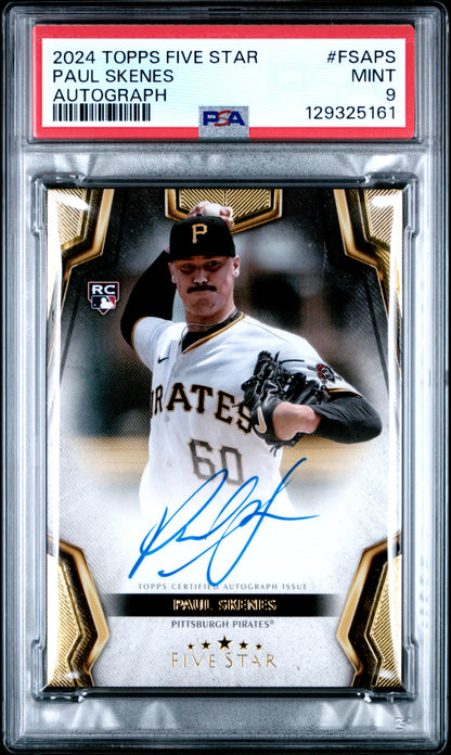 Paul Skenes 2024 Topps Five Star Rookie Autograph PSA 9 Mint
