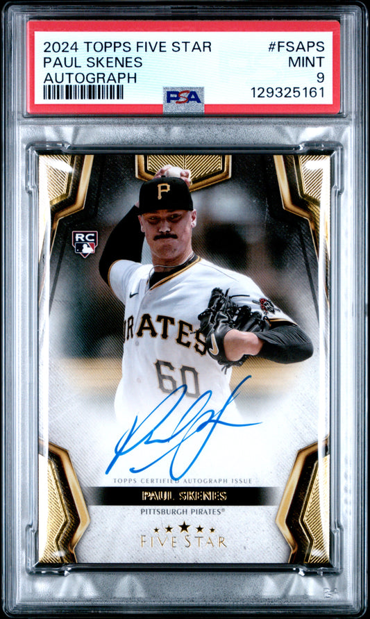 Paul Skenes 2024 Topps Five Star Rookie Autograph PSA 9 Mint