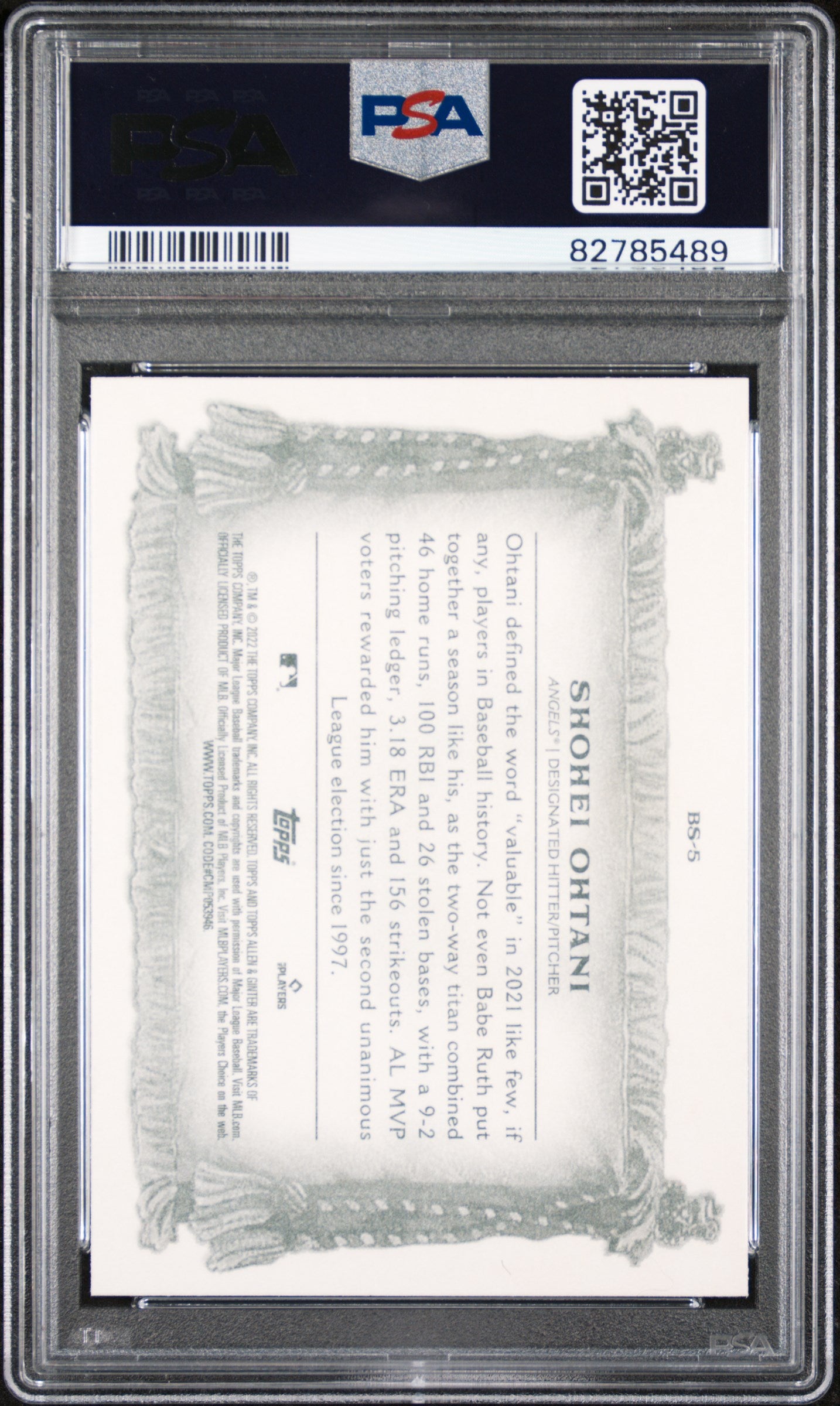 Shohei Ohtani 2022 Topps Allen and Ginter Banner Seasons PSA 10 Gem Mint